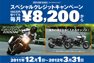 ZRX1200DAEG�@�X�y�V�����N���W�b�g�L�����y�[��